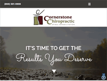Tablet Screenshot of cornerstonechiropracticrehab.com